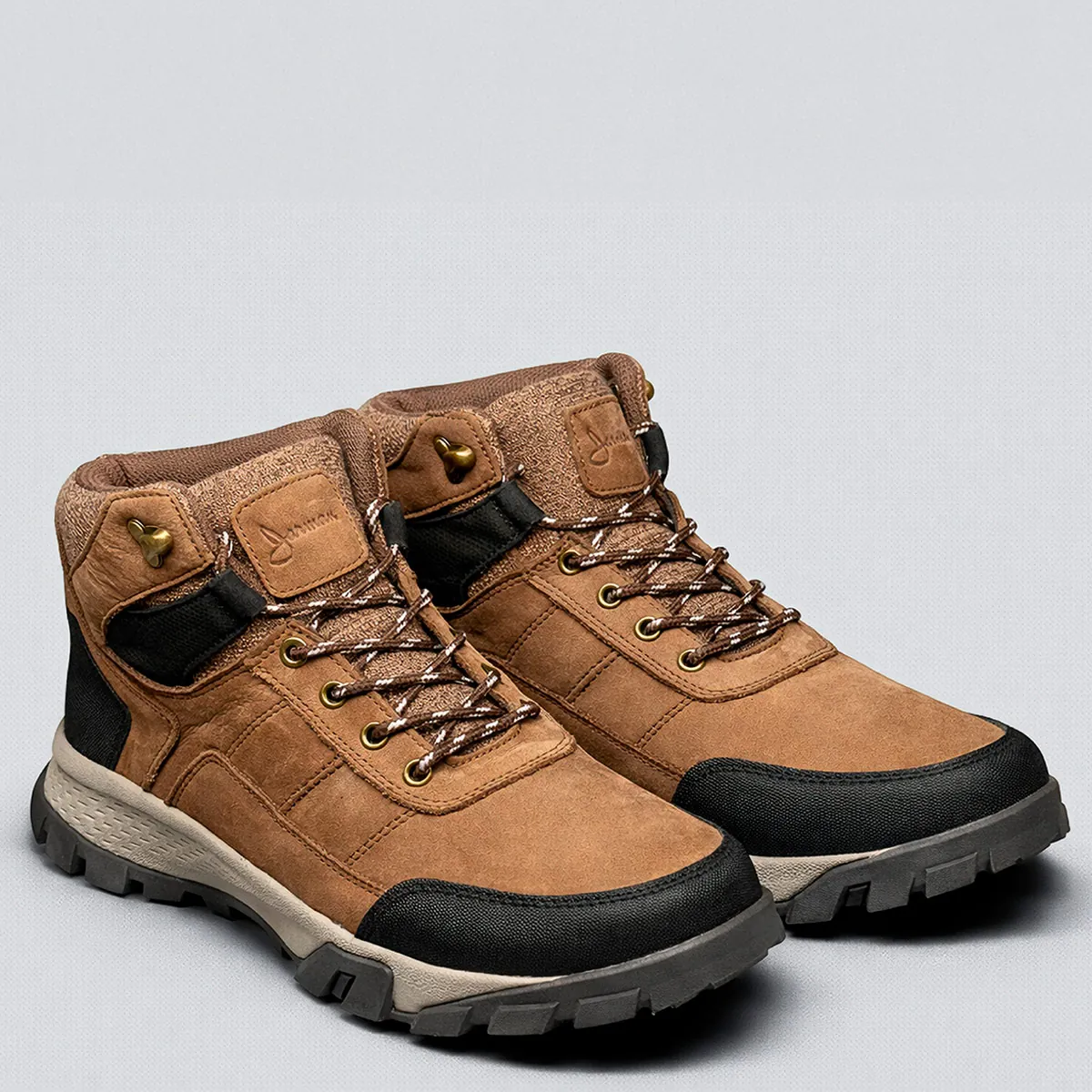 BOTINES HOMBRE JARMAN CUERO CAFÉ XX-2562M01-1 - 2