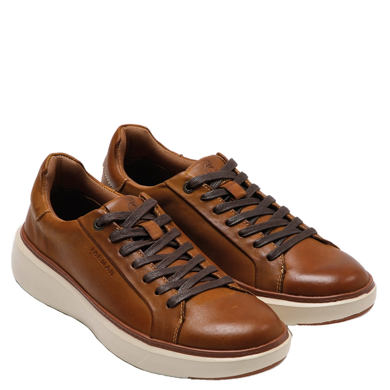 ZAPATILLAS HOMBRE JARMAN CASUALES CAMEL HKY12-01 CUERO - 2