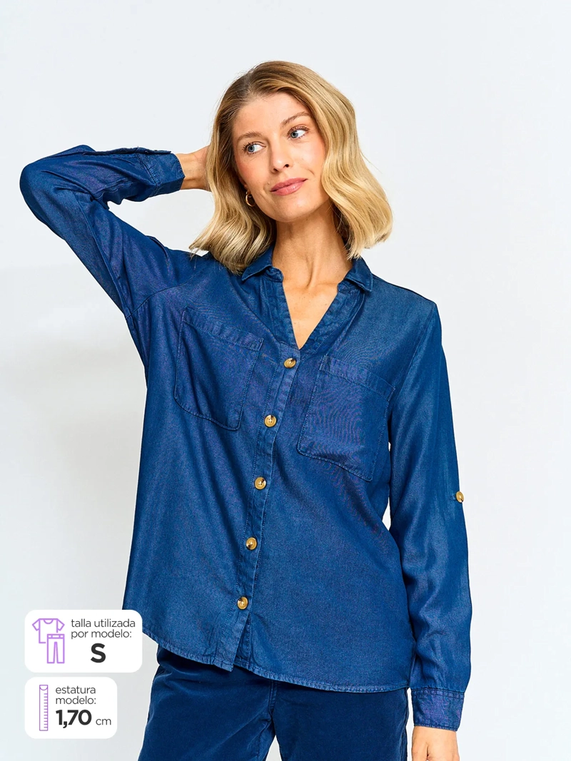 BLUSA MUJER AZIZ MANGA LARGA - 1