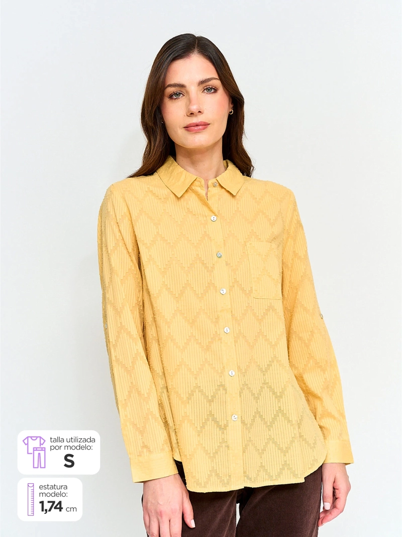 AZIZ BLUSA MUJER AZIZ ALGODÓN MANGA LARGA