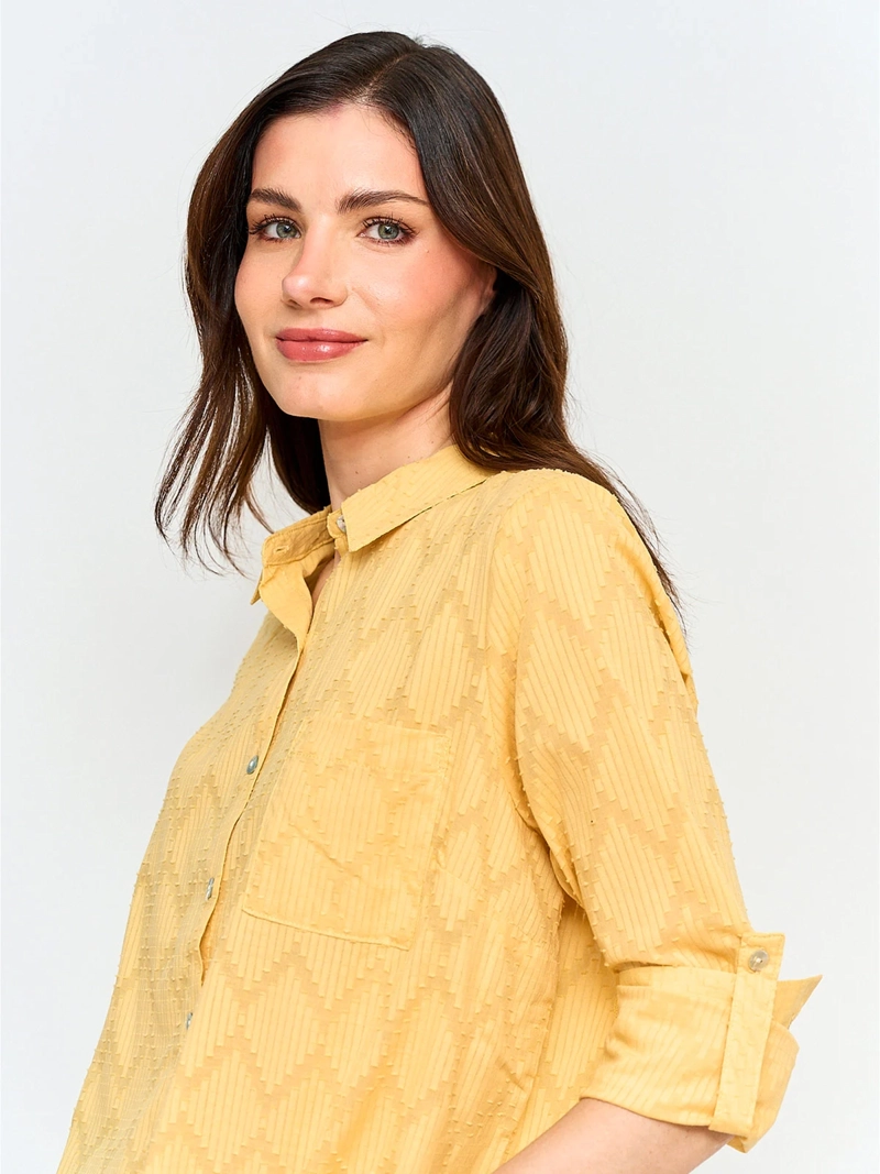 BLUSA MUJER AZIZ ALGODÓN MANGA LARGA - 3