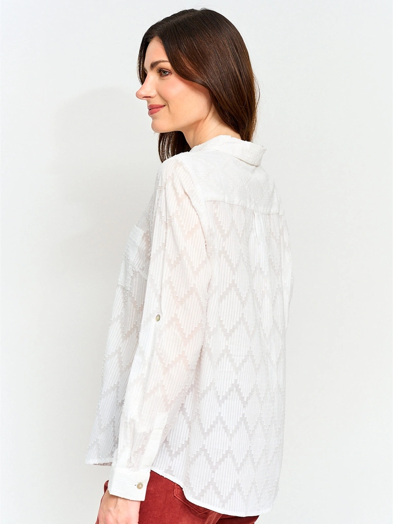 BLUSA MUJER AZIZ ALGODÓN MANGA LARGA - 2
