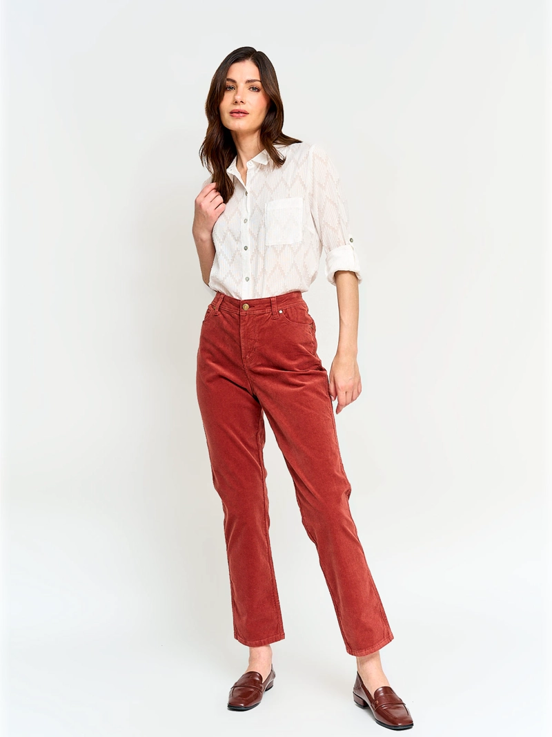 BLUSA MUJER AZIZ ALGODÓN MANGA LARGA - 4