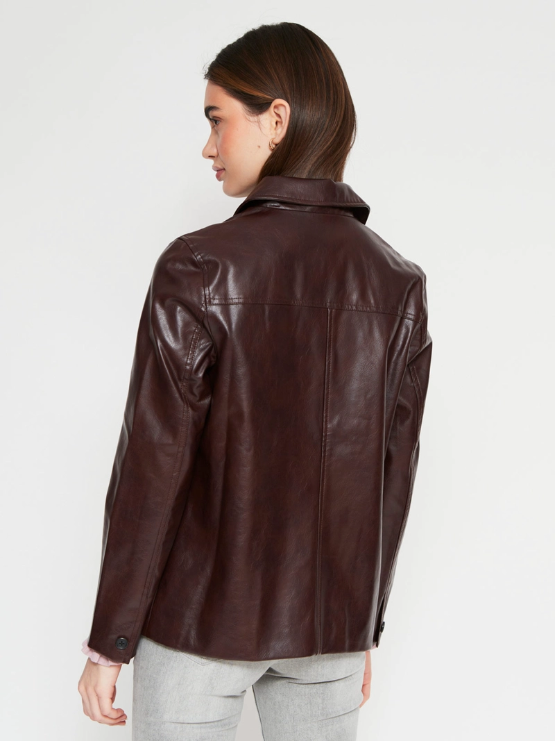 CHAQUETA MUJER INDEX CORTA EFECTO PIEL - 2