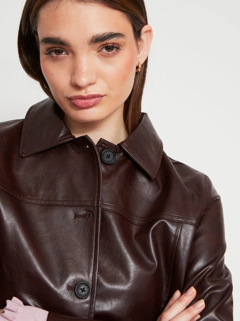 CHAQUETA MUJER INDEX CORTA EFECTO PIEL - 3