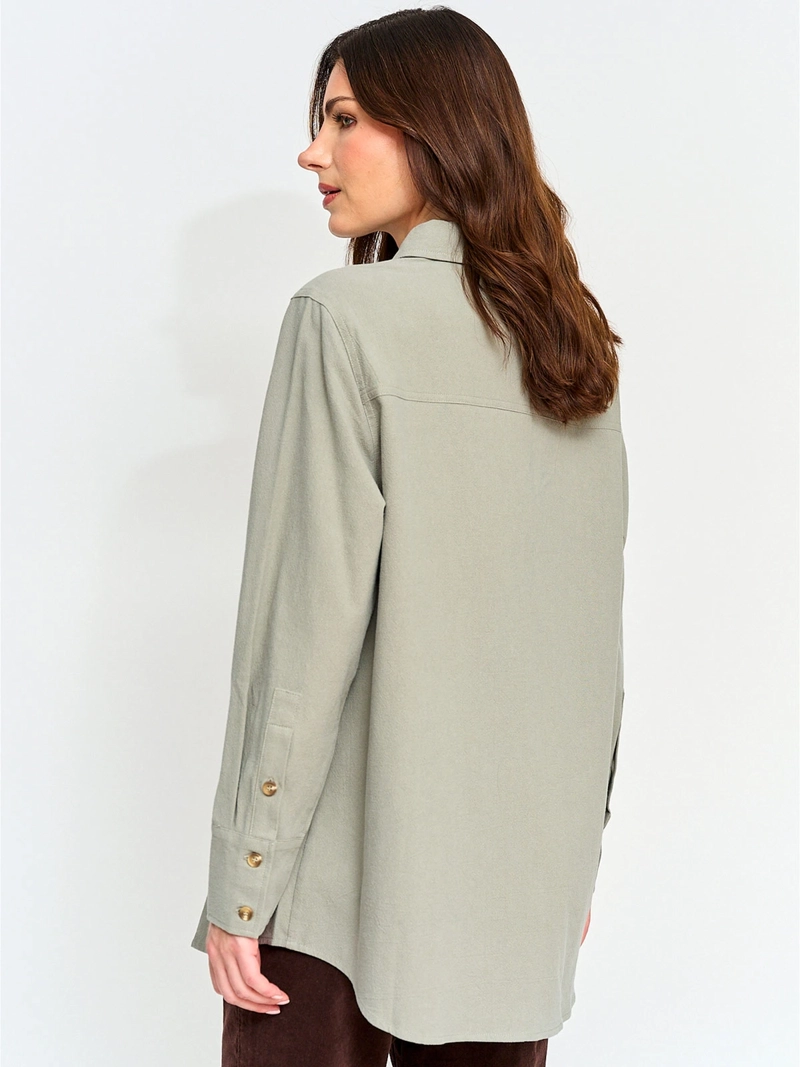 CHAQUETA MUJER AZIZ ALGODÓN LARGA LIVIANA - 2