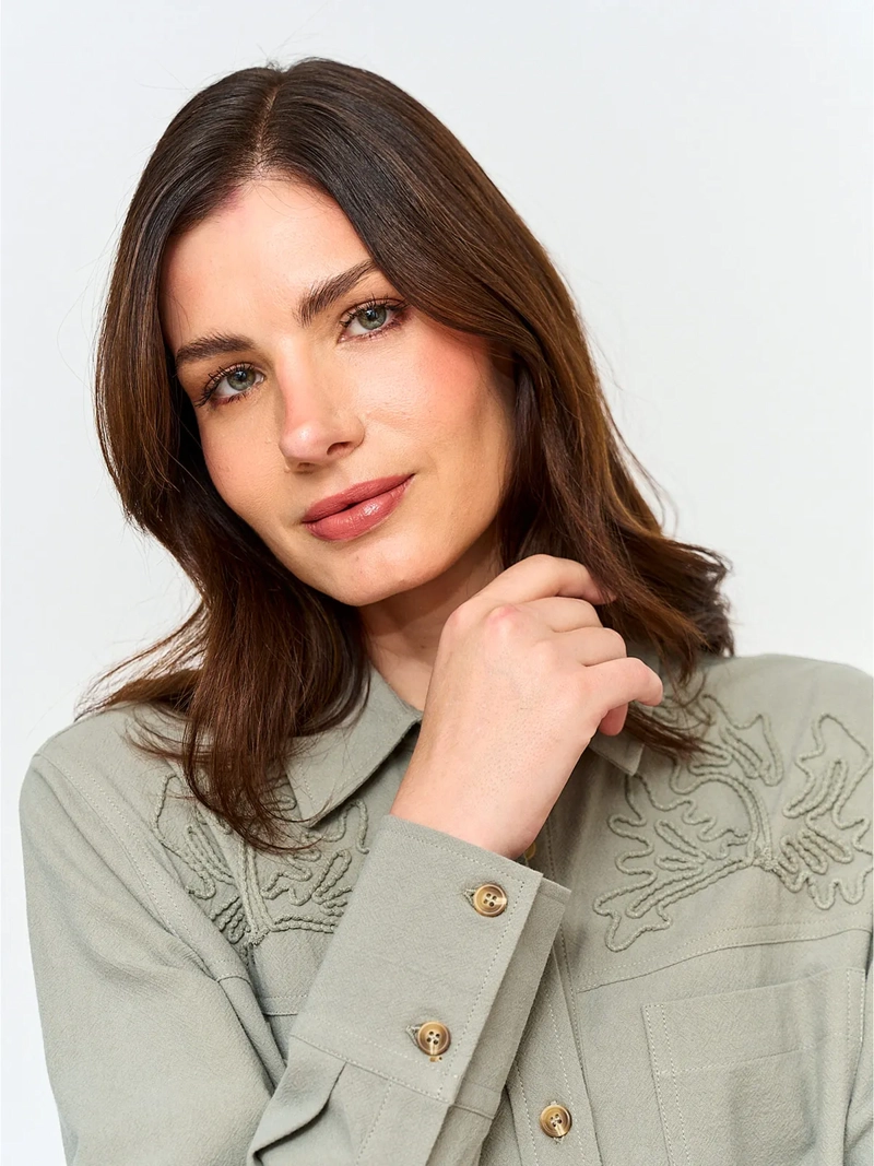 CHAQUETA MUJER AZIZ ALGODÓN LARGA LIVIANA - 3