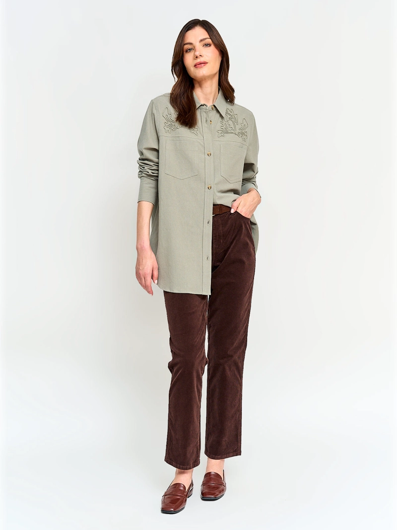 CHAQUETA MUJER AZIZ ALGODÓN LARGA LIVIANA - 4