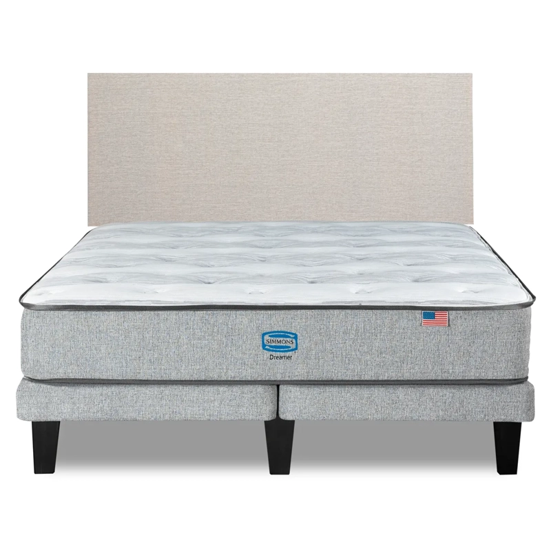 CAMA EUROPEA SIMMONS DREAMER 2 PLAZAS + RESPALDO PRAGA ARENA - 1