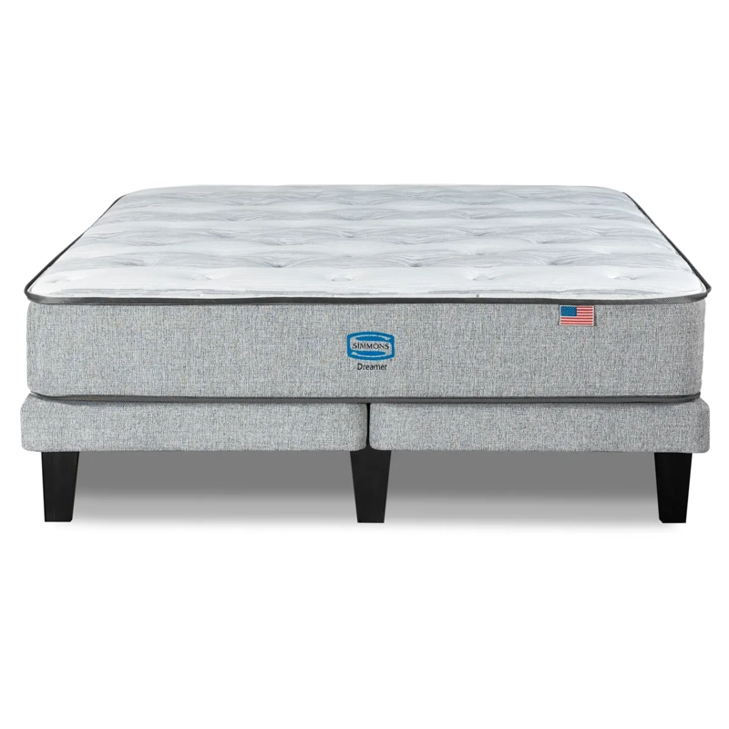 CAMA EUROPEA SIMMONS DREAMER 2 PLAZAS + RESPALDO PRAGA PLATA - 2
