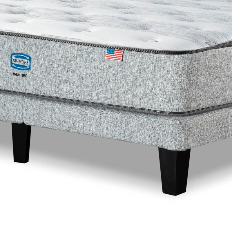 CAMA EUROPEA SIMMONS DREAMER 2 PLAZAS + RESPALDO PRAGA PLATA - 5