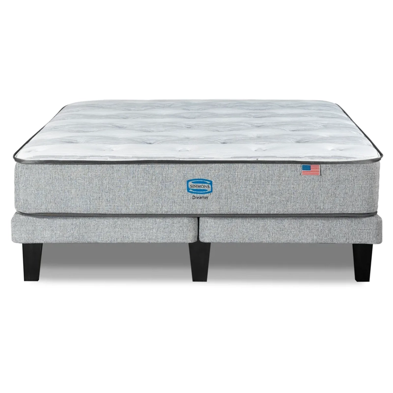 CAMA EUROPEA SIMMONS DREAMER 2 PLAZAS + RESPALDO URBAN PLATA - 2