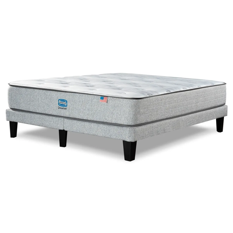 CAMA EUROPEA SIMMONS DREAMER 2 PLAZAS + RESPALDO URBAN PLATA - 3