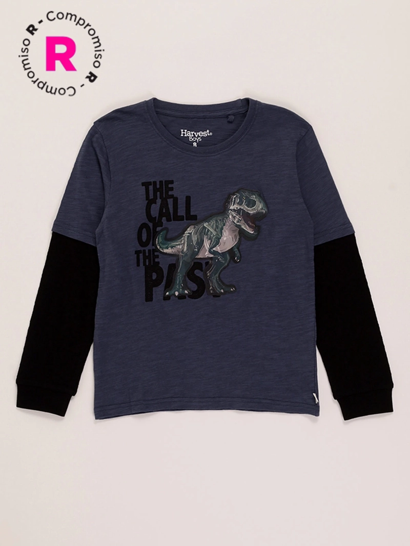 POLERA MANGA LARGA ALGODÓN NIÑO HARVEST HOLO