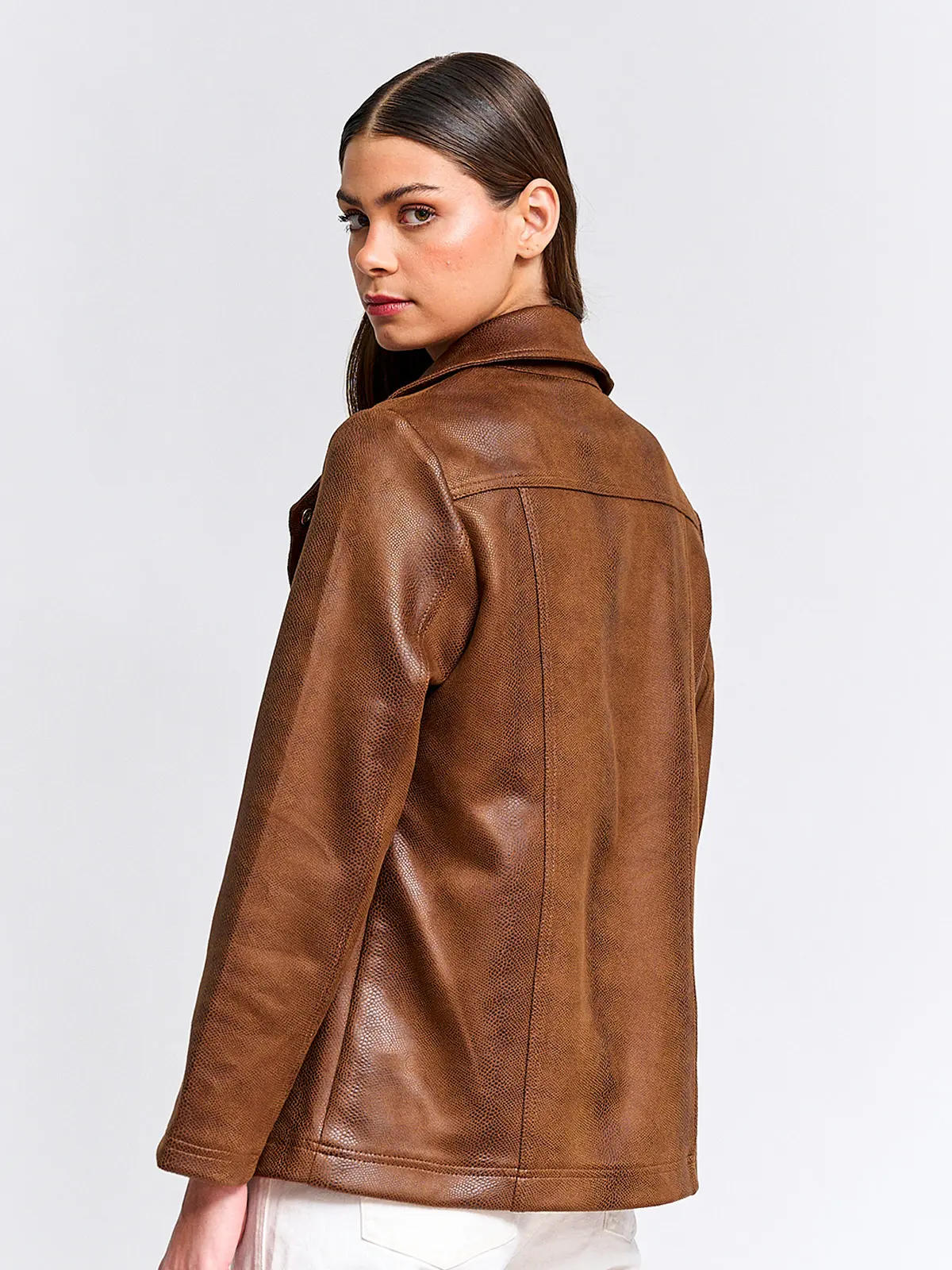 CHAQUETA MUJER CACHAREL TIPO SUEDE CIERRE - 2