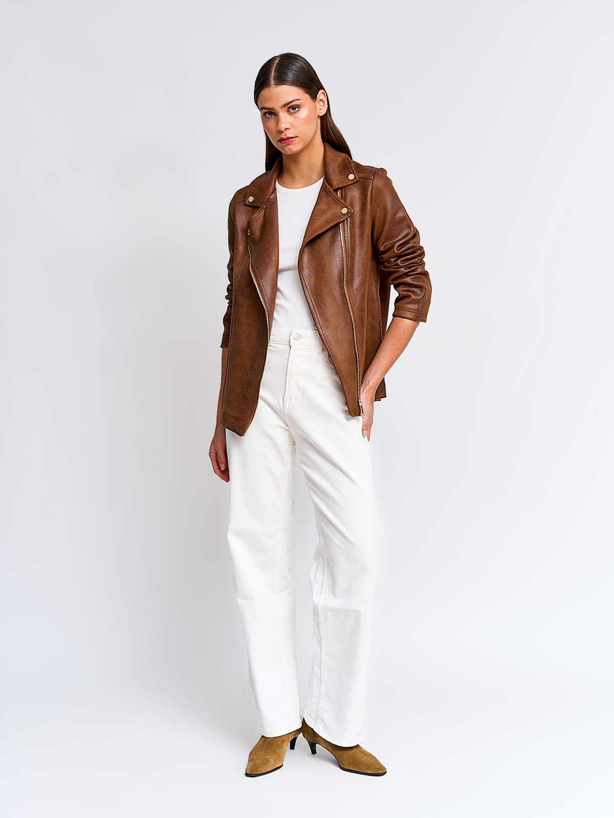 CHAQUETA MUJER CACHAREL TIPO SUEDE CIERRE - 4