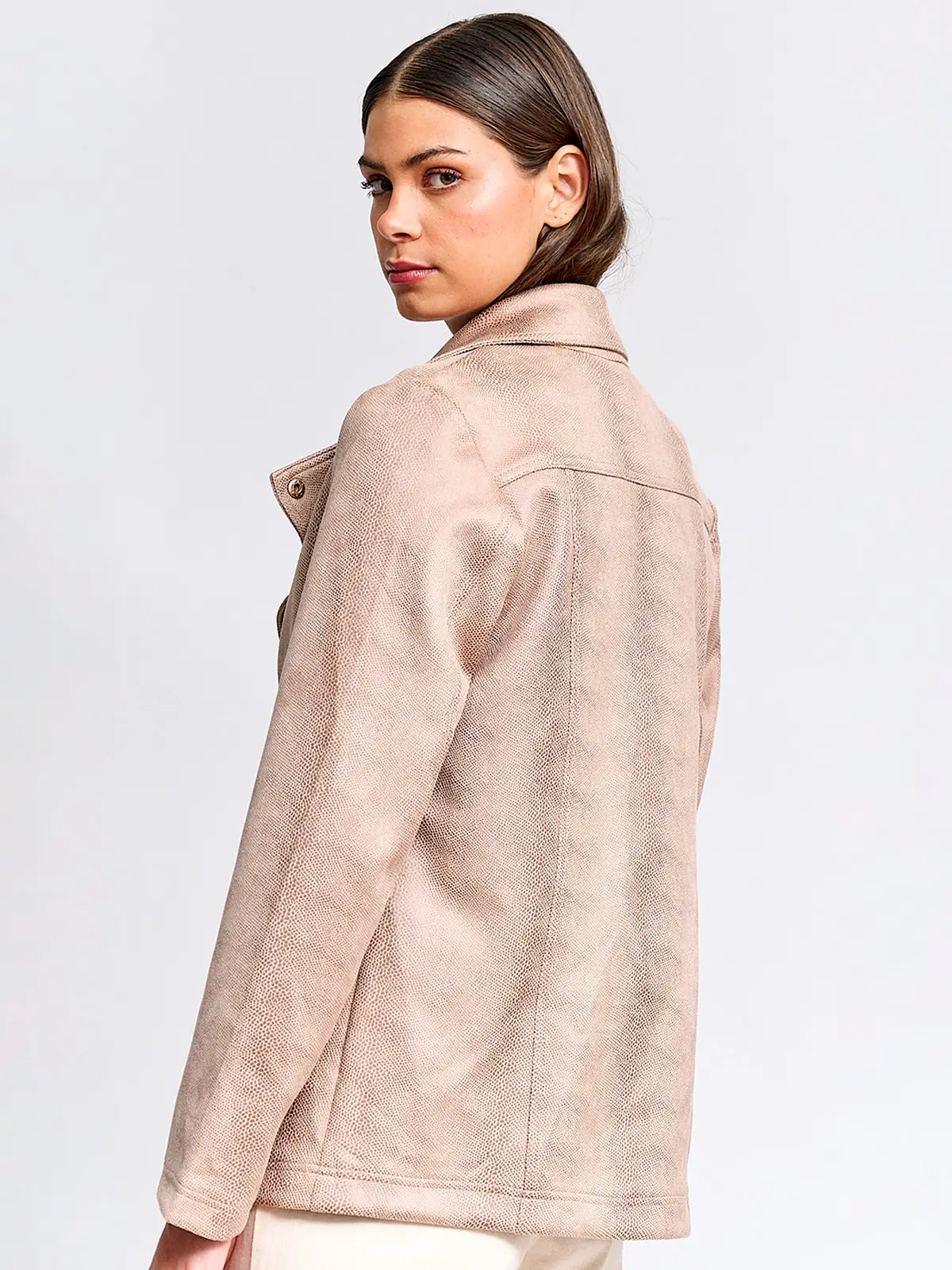 CHAQUETA MUJER CACHAREL TIPO SUEDE CIERRE - 2