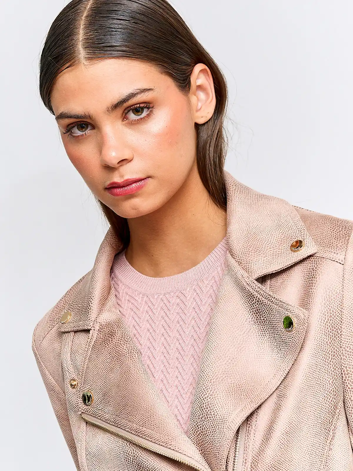 CHAQUETA MUJER CACHAREL TIPO SUEDE CIERRE - 3