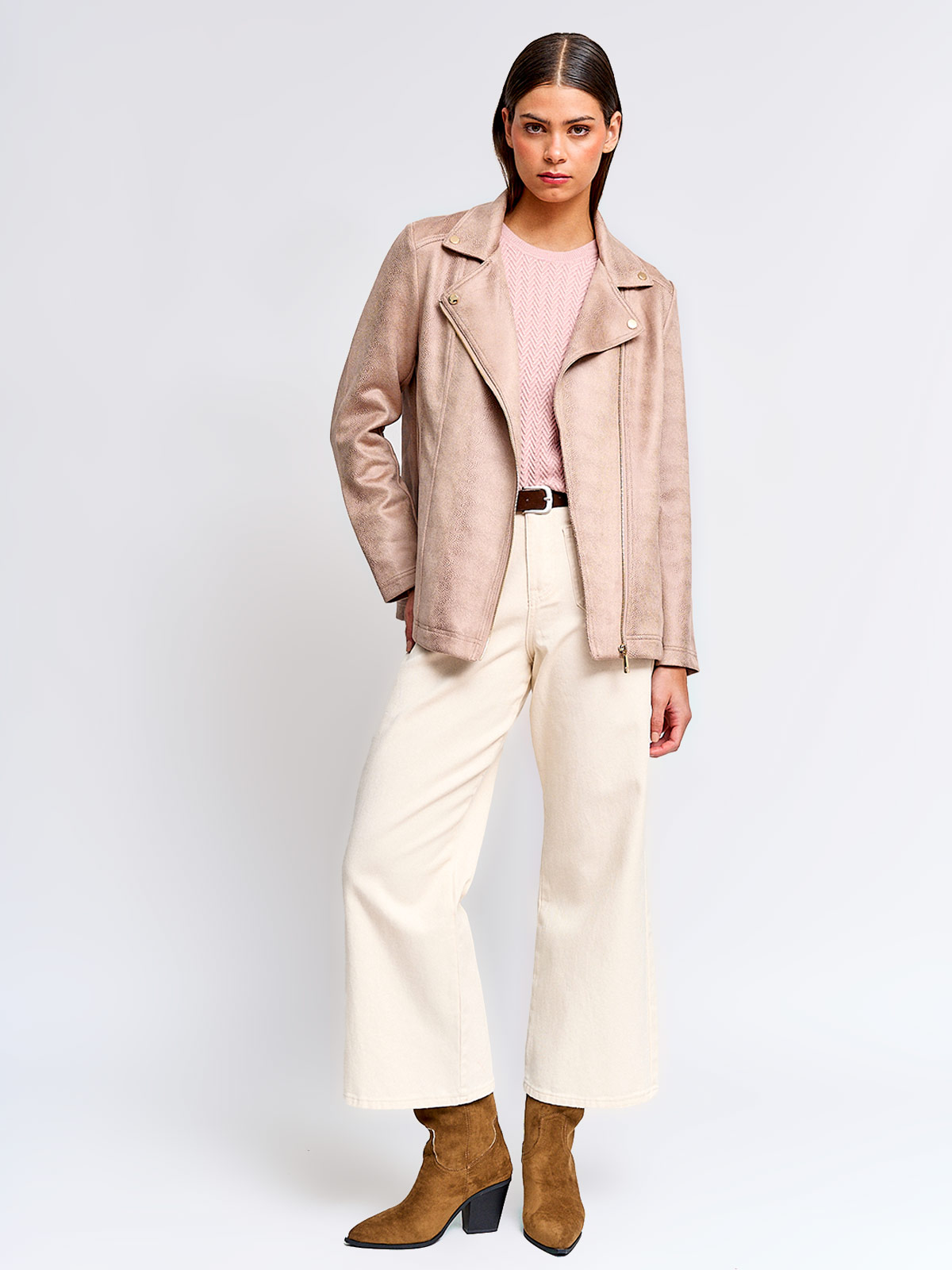 CHAQUETA MUJER CACHAREL TIPO SUEDE CIERRE - 4