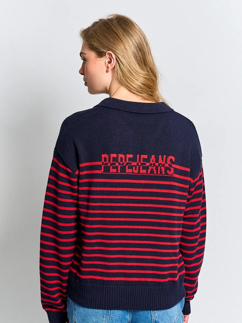 SWEATER MUJER PEPE JEANS ALGODÓN CUELLO POLO - 2