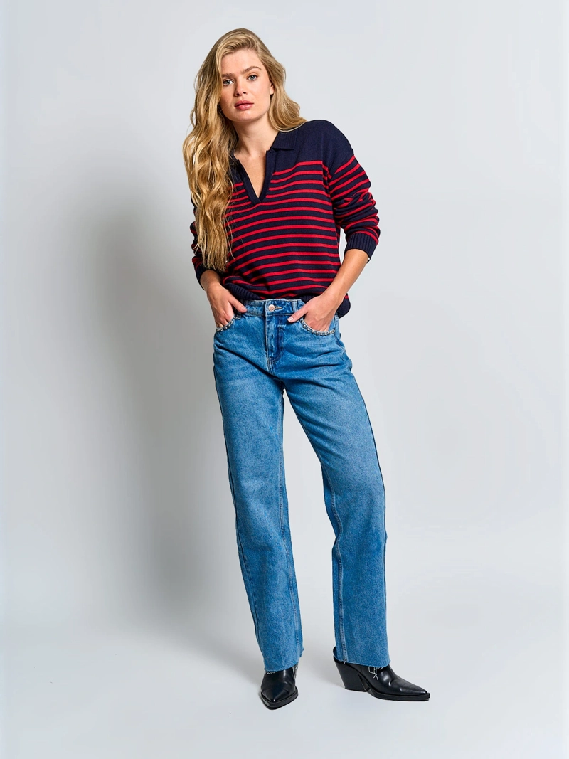 SWEATER MUJER PEPE JEANS ALGODÓN CUELLO POLO - 4