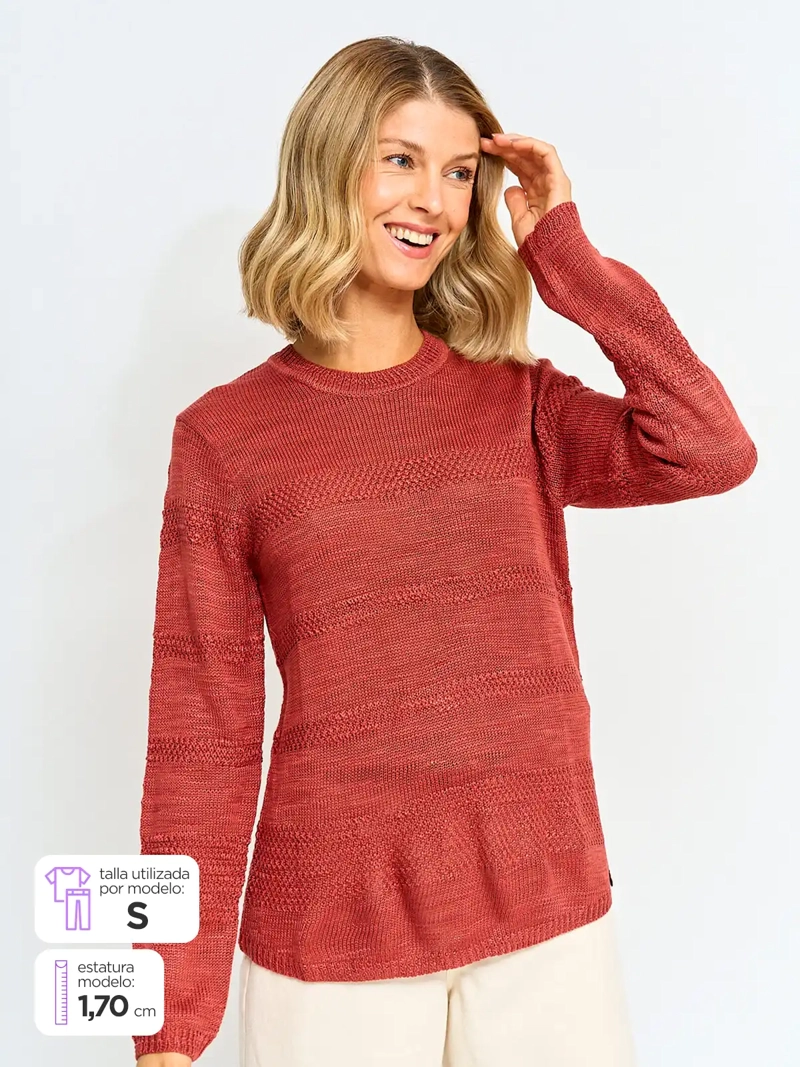 SWEATER MUJER AZIZ MANGA LARGA - 1