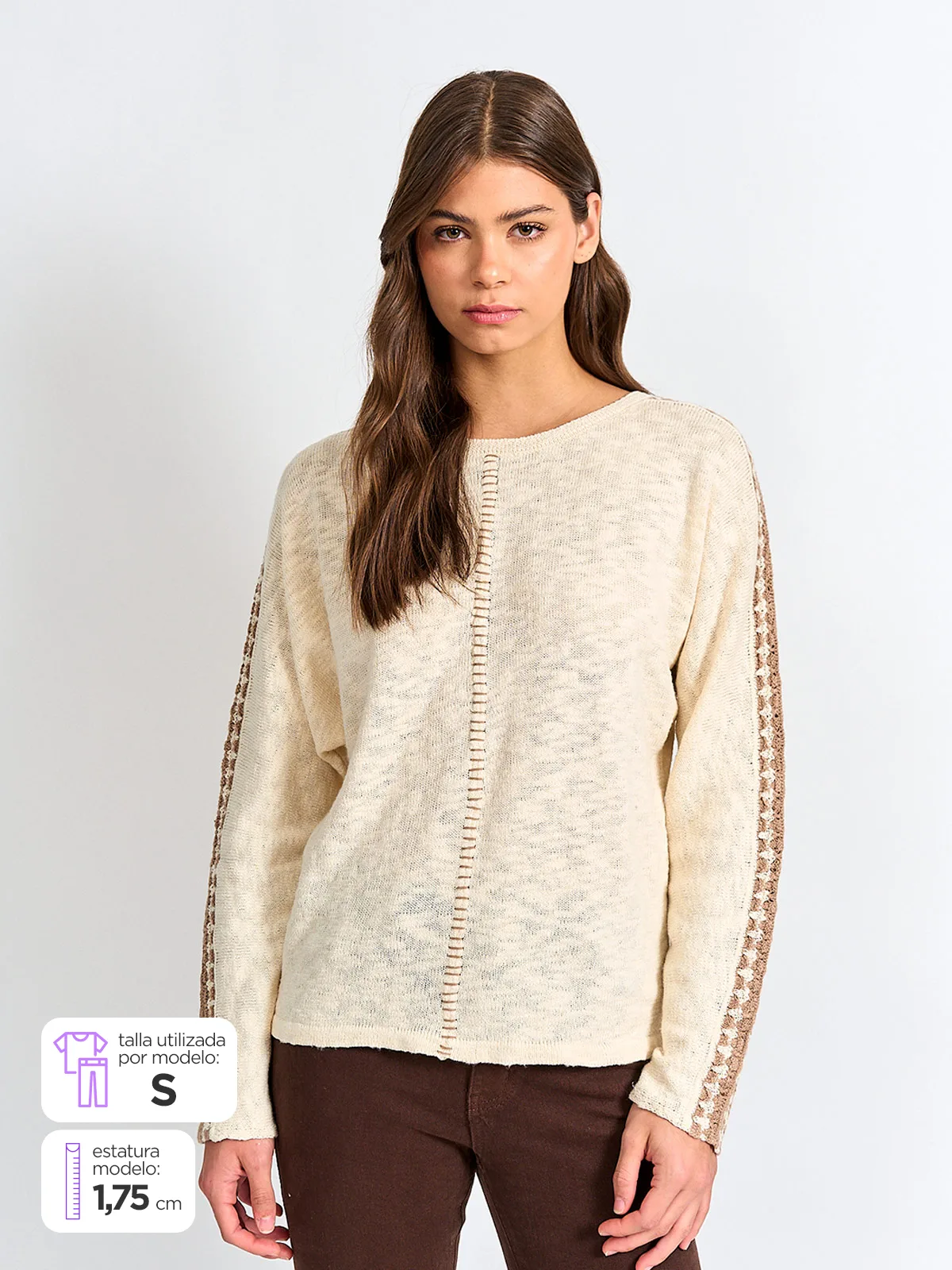SWEATER MUJER AZIZ ALGODÓN MANGA LARGA - 1