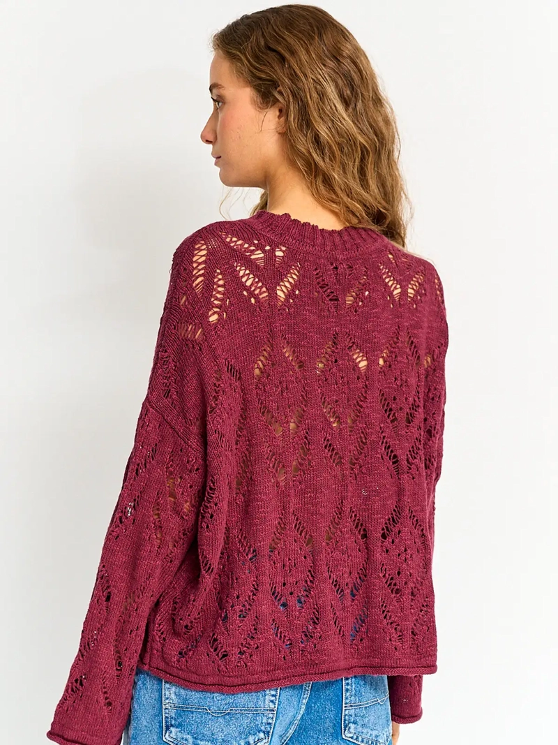 SWEATER MUJER BARBADOS ALGODÓN CALADO - 2