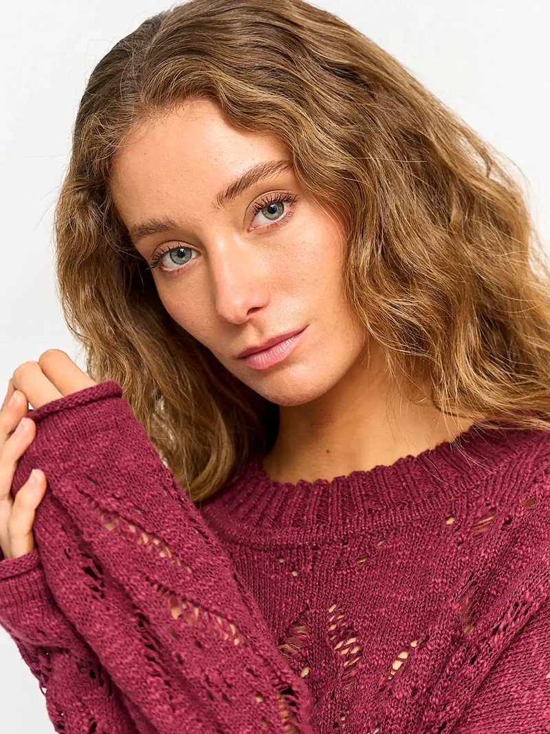 SWEATER MUJER BARBADOS ALGODÓN CALADO - 3