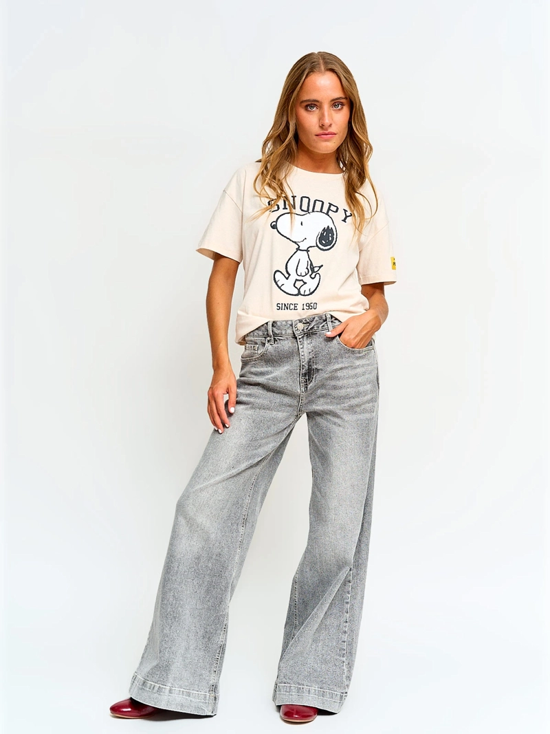 POLERA MUJER INDEX ALGODÓN MANGA CORTA SNOOPY - 4