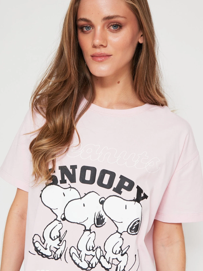 POLERA MUJER INDEX ALGODÓN MANGA CORTA SNOOPY - 3