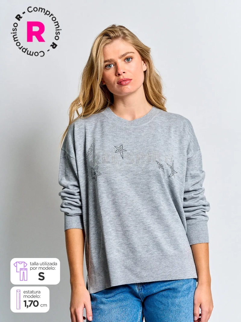 SWEATER MUJER BARBADOS APLICACIONES - 1