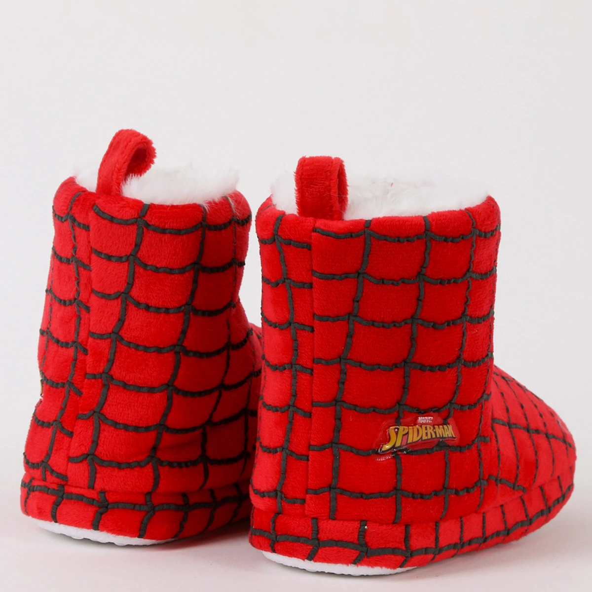 PANTUFLAS BOTINES NIÑO SPIDERMAN ROJO - 3
