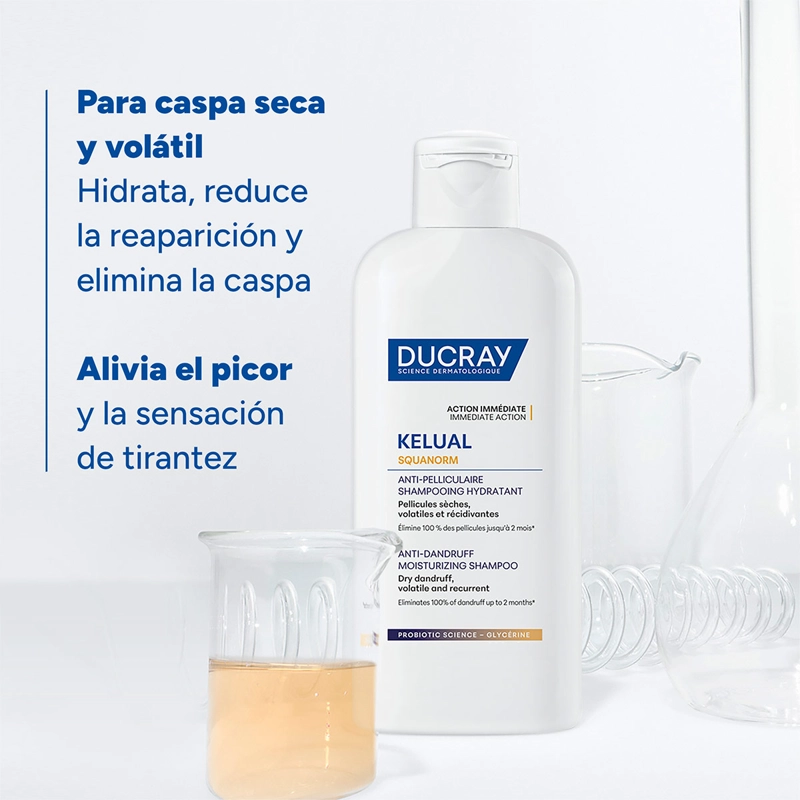 SHAMPOO CASPA SECA DUCRAY KELUAK SQUANORM 400ML - 2