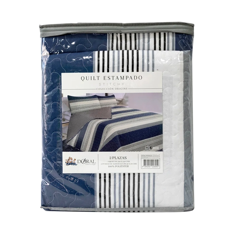 QUILT DORAL STITCHY ESTAMPADO 1.5 PLAZAS D3 - 4