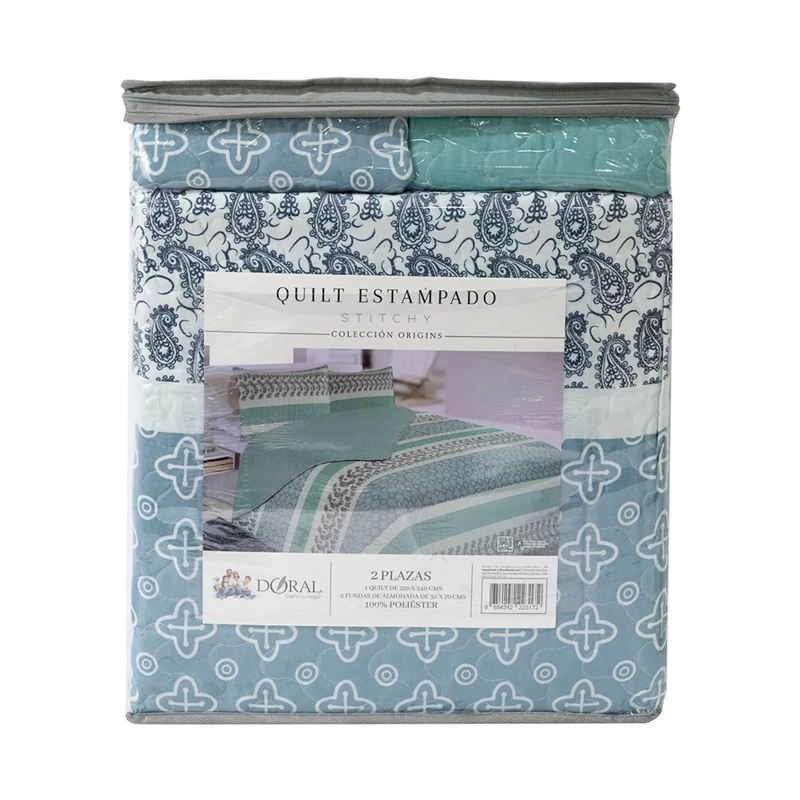 QUILT DORAL STITCHY ESTAMPADO 1.5 PLAZAS D7 - 4