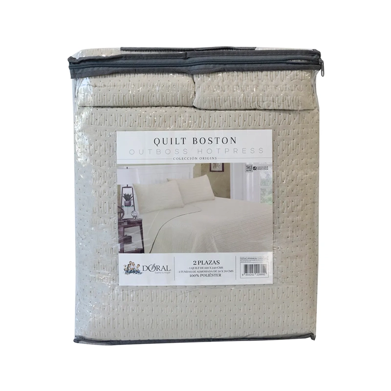 QUILT DORAL BOSTON 2 PLAZAS BEIGE - 5