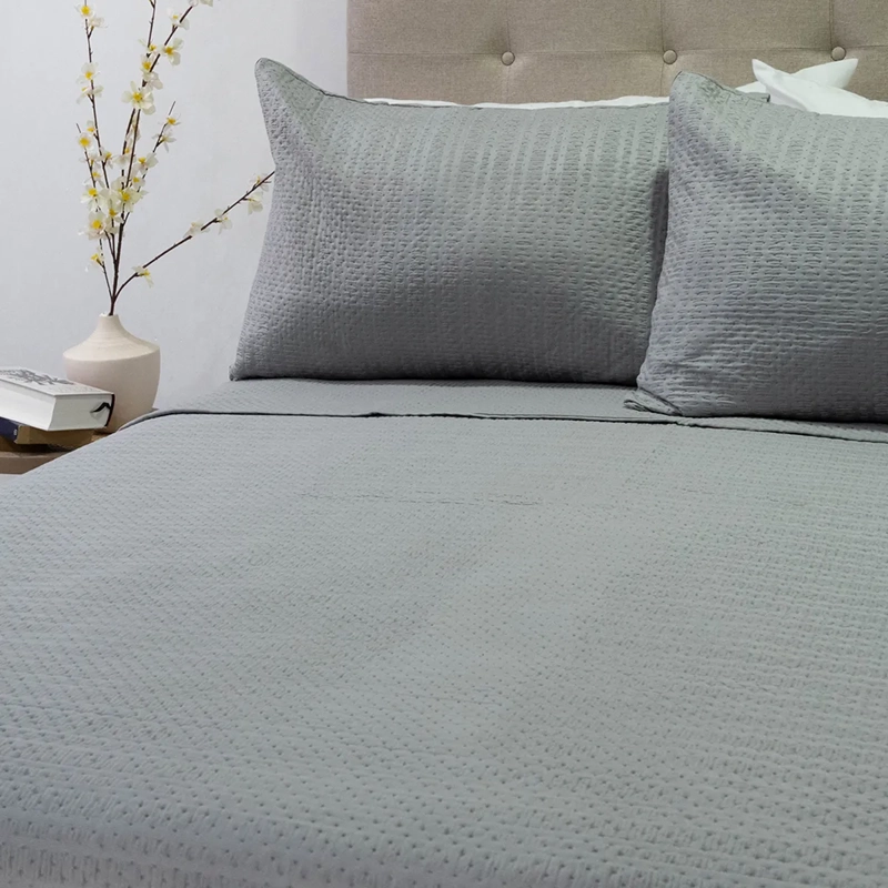 QUILT DORAL BOSTON 2 PLAZAS GRIS - 2