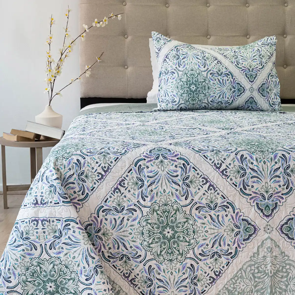 QUILT DORAL HOTPRESS ESTAMPADO ORIGINS 1.5 PLAZAS D15 - 1