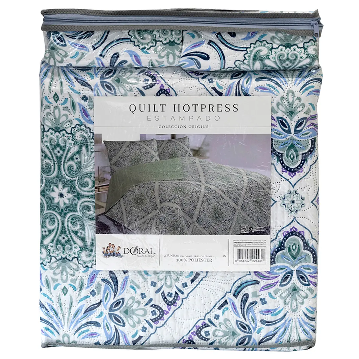 QUILT DORAL HOTPRESS ESTAMPADO ORIGINS 1.5 PLAZAS D15 - 4