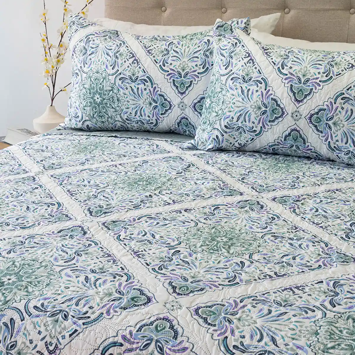 QUILT DORAL HOTPRESS ESTAMPADO ORIGINS 2 PLAZAS D15 - 2