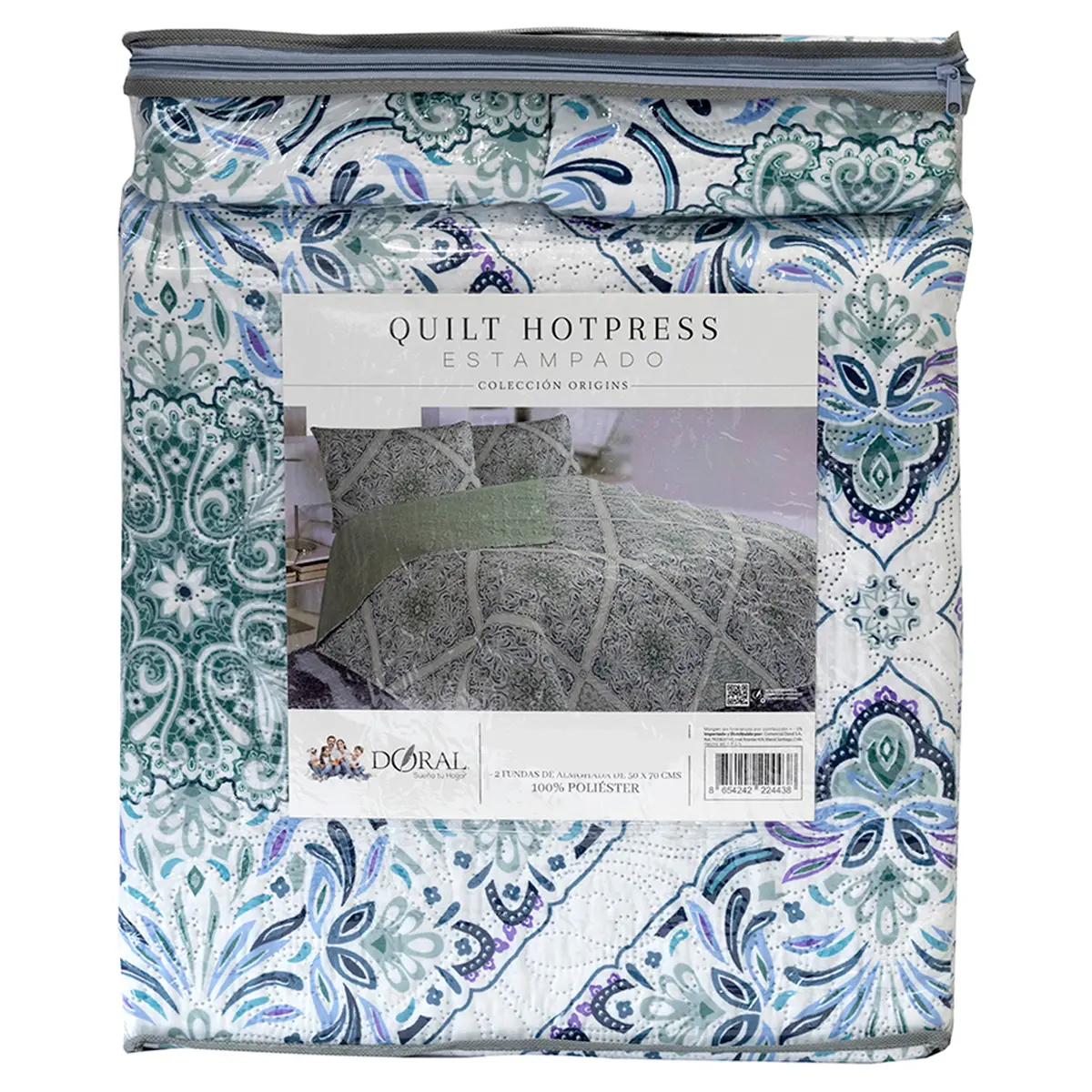 QUILT DORAL HOTPRESS ESTAMPADO ORIGINS KING D15 - 4
