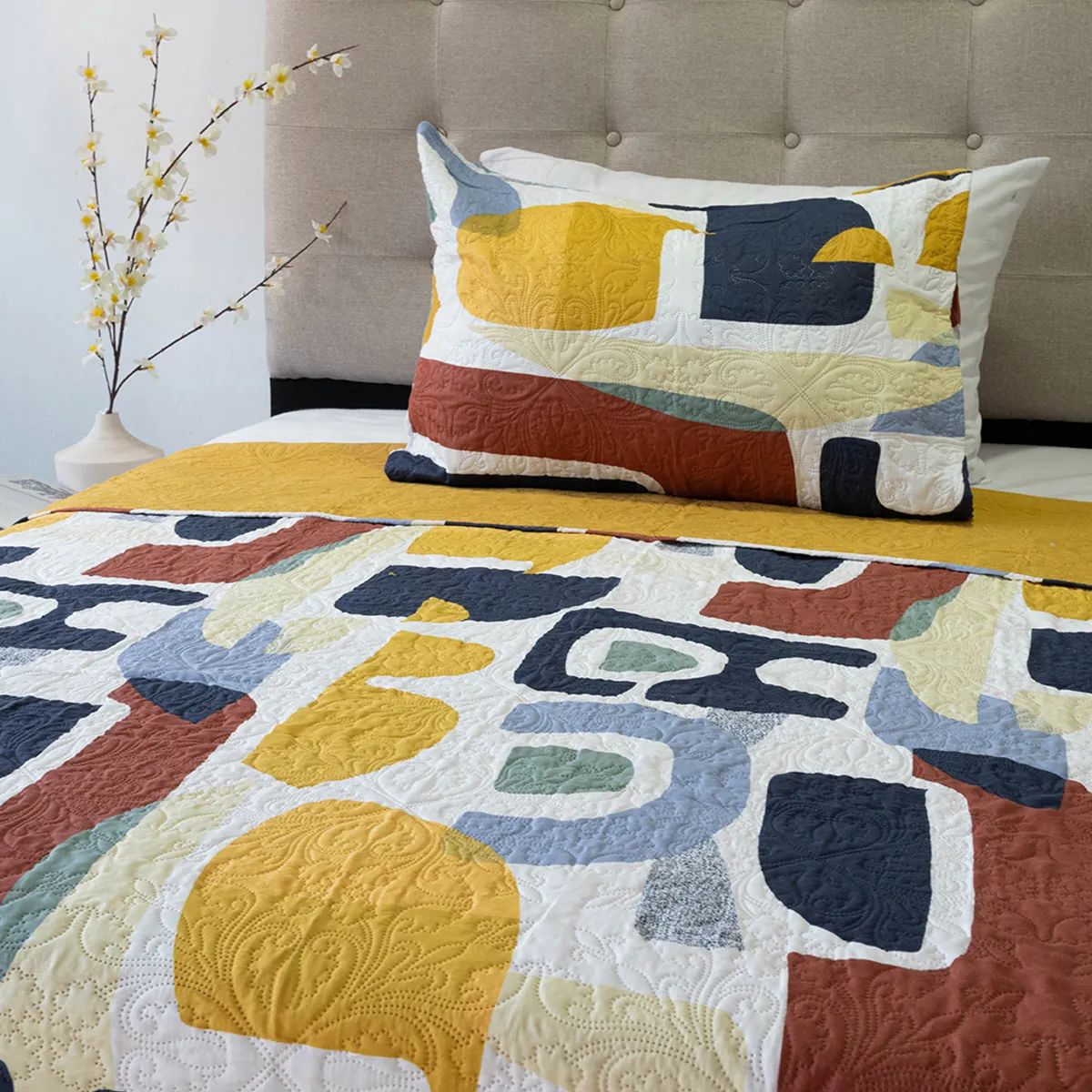 QUILT DORAL HOTPRESS ESTAMPADO ORIGINS 1.5 PLAZAS D16 - 2