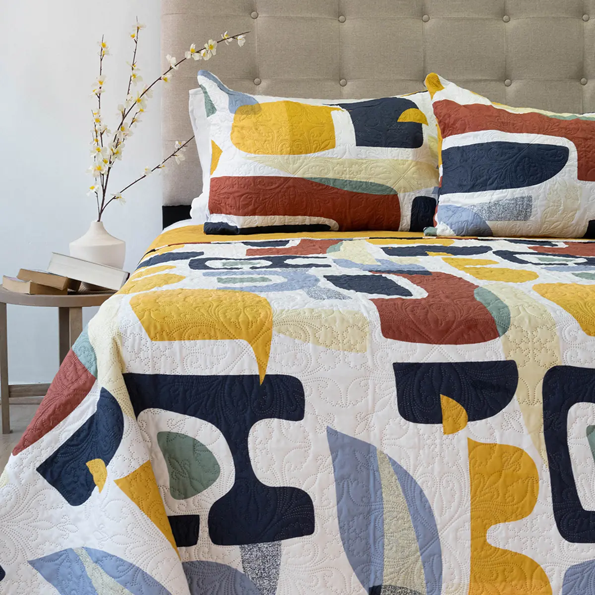 QUILT DORAL HOTPRESS ESTAMPADO ORIGINS 2 PLAZAS D16 - 1