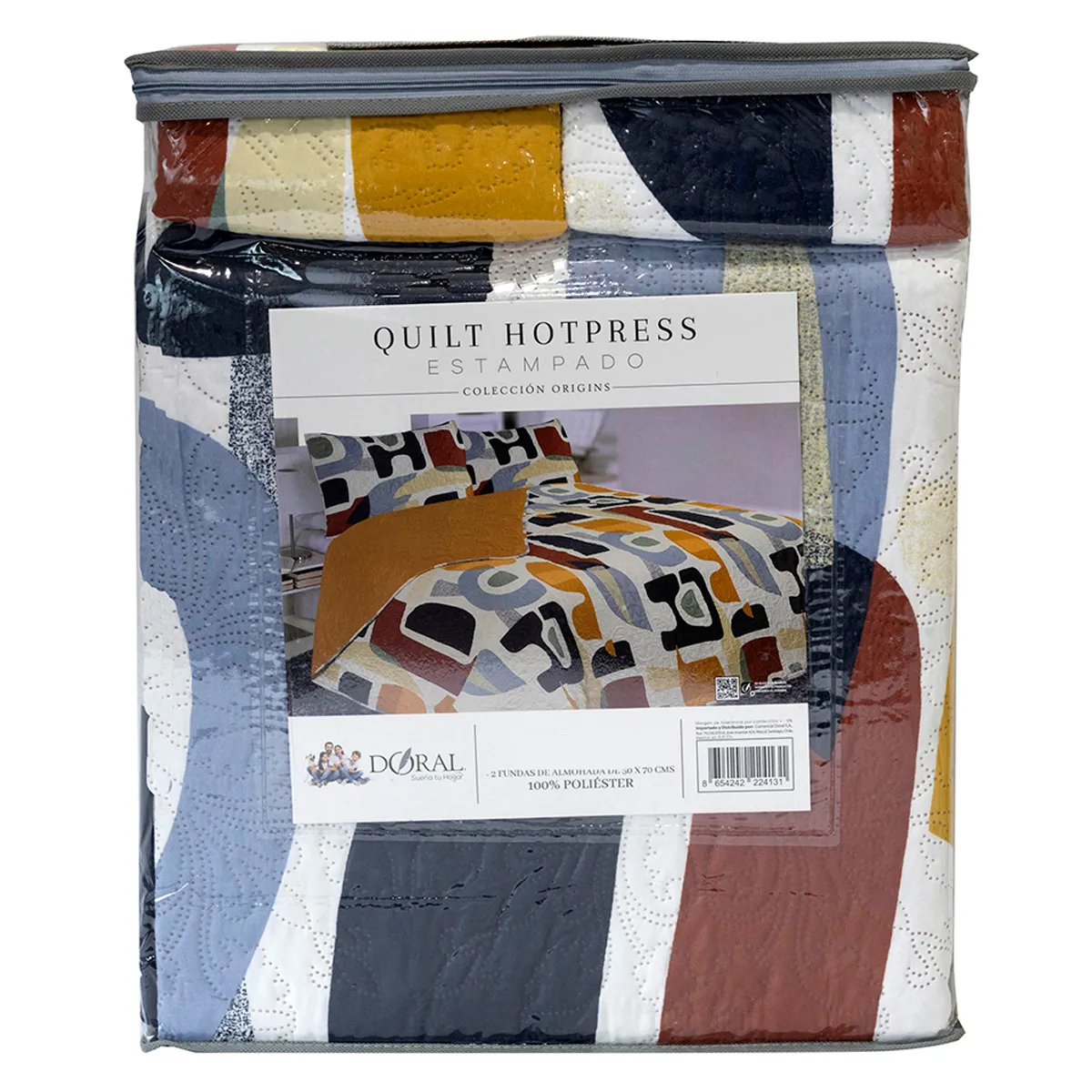 QUILT DORAL HOTPRESS ESTAMPADO ORIGINS 2 PLAZAS D16 - 4