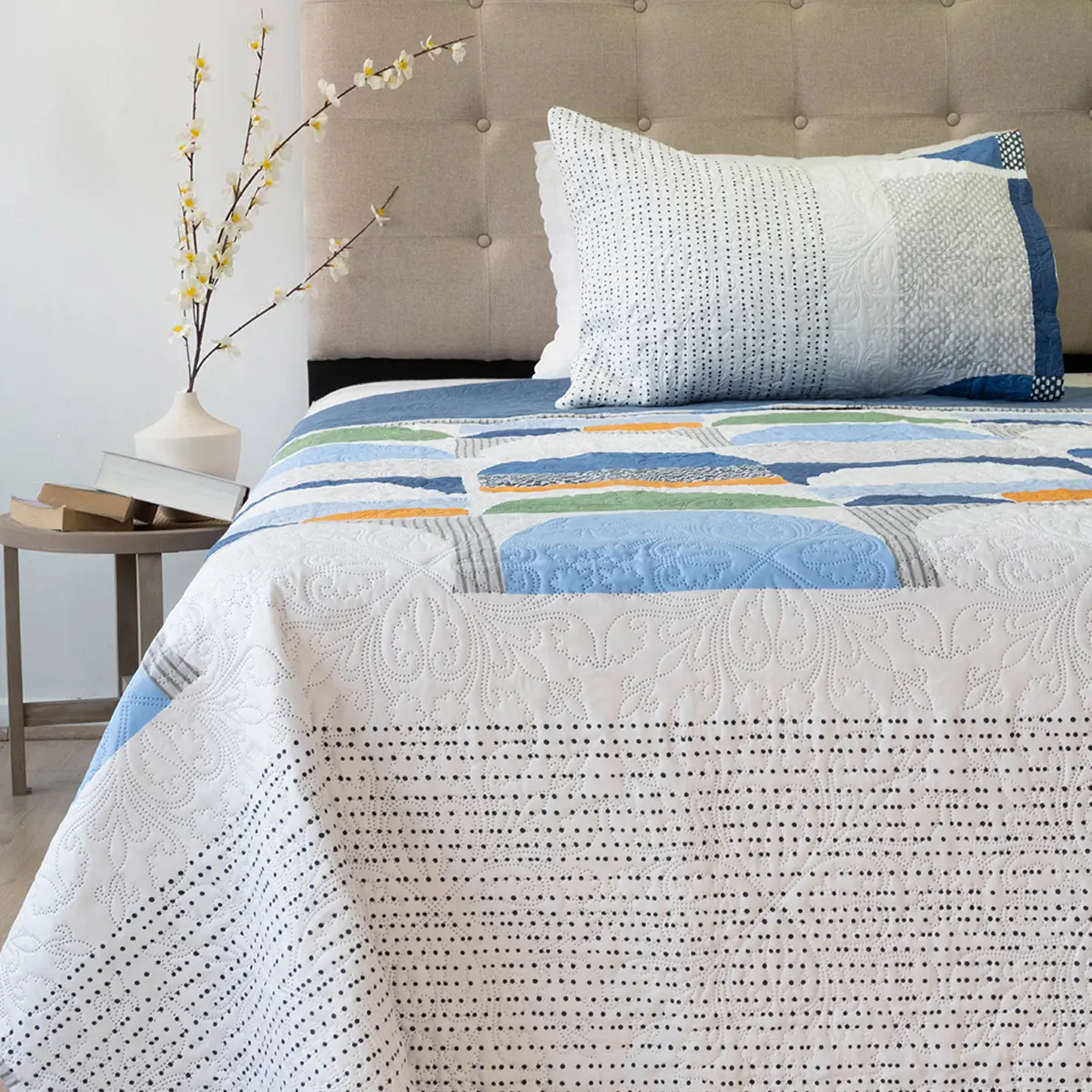 QUILT DORAL HOTPRESS ESTAMPADO ORIGINS 1.5 PLAZAS D18 - 1