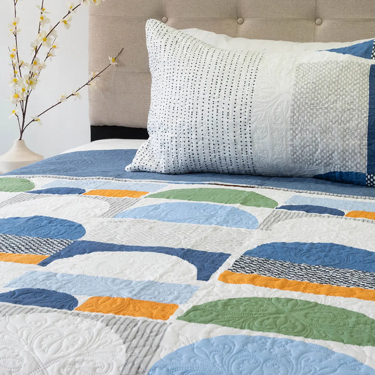 QUILT DORAL HOTPRESS ESTAMPADO ORIGINS 1.5 PLAZAS D18 - 2