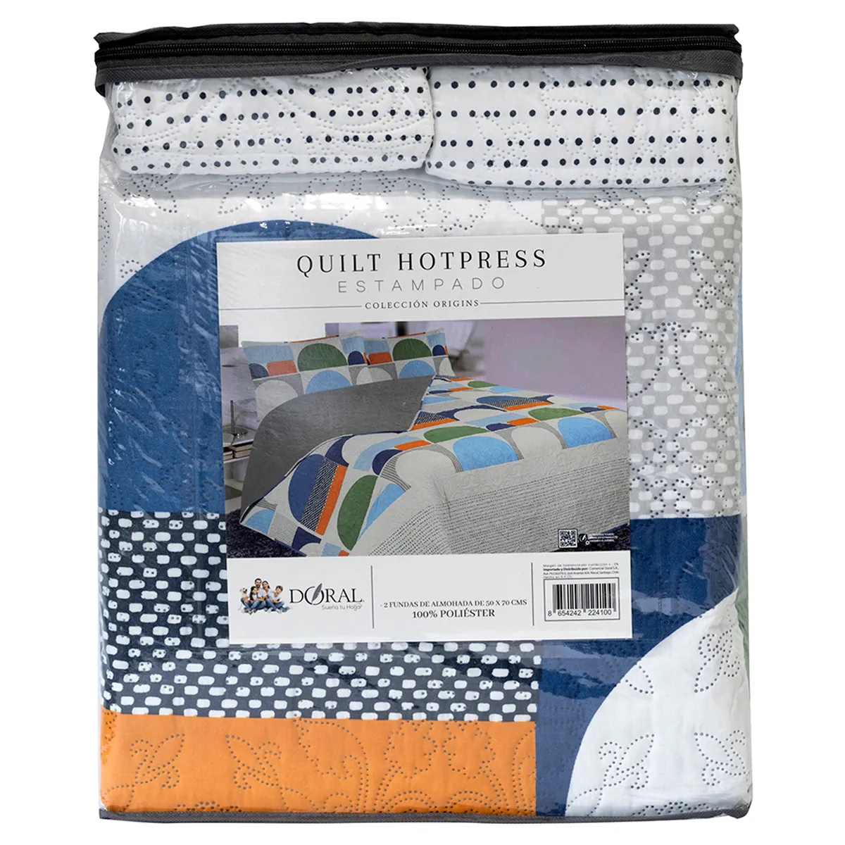 QUILT DORAL HOTPRESS ESTAMPADO ORIGINS 1.5 PLAZAS D18 - 4