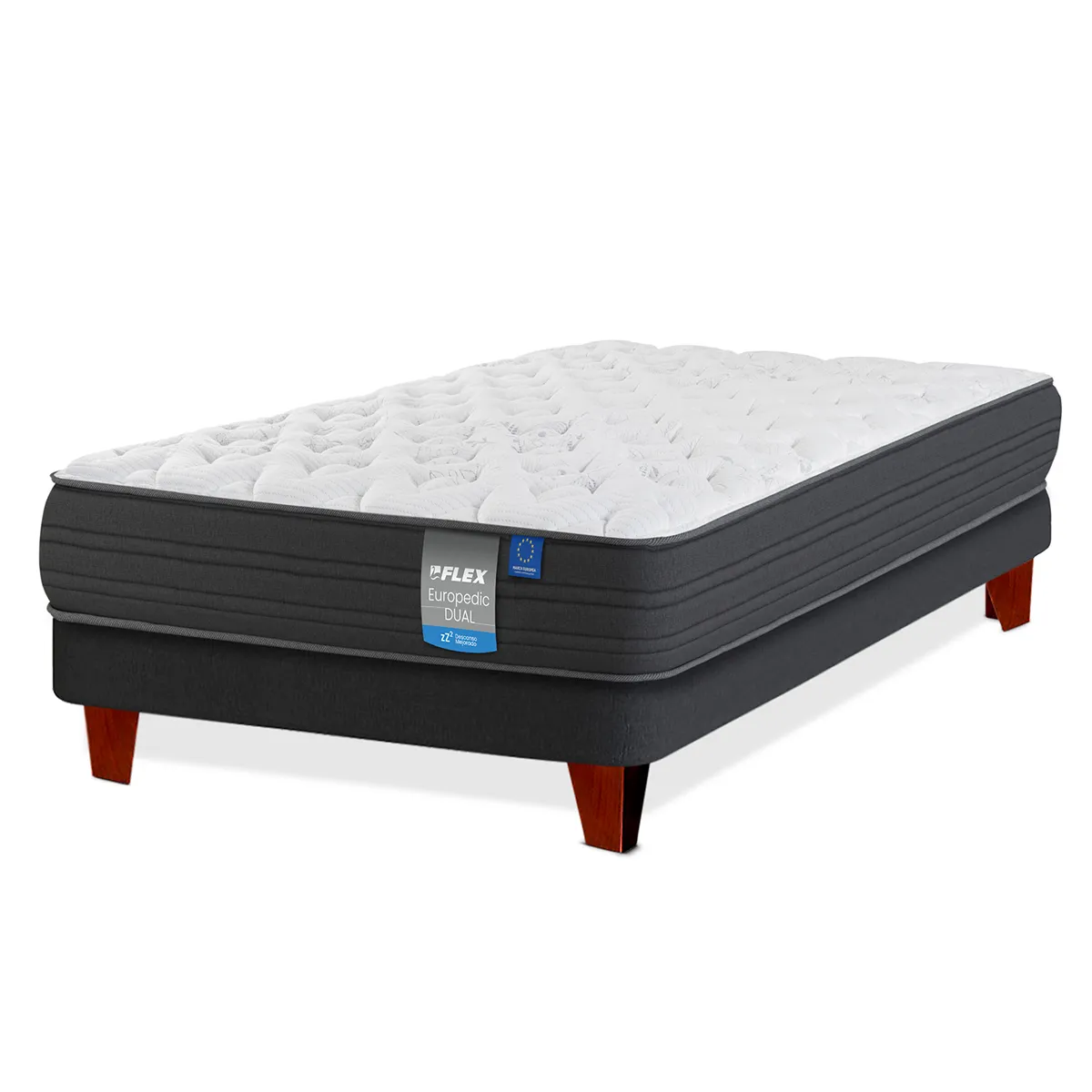 CAMA EUROPEA FLEX EUROPEDIC DUAL 1 PLAZA - 1
