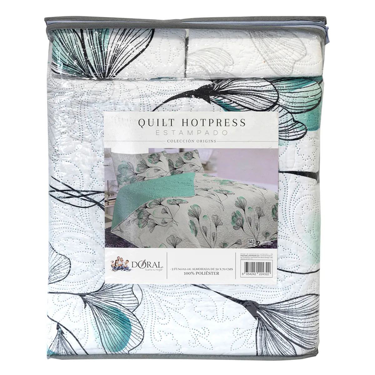 QUILT DORAL HOTPRESS ESTAMPADO ORIGINS 1.5 PLAZAS D11 - 4